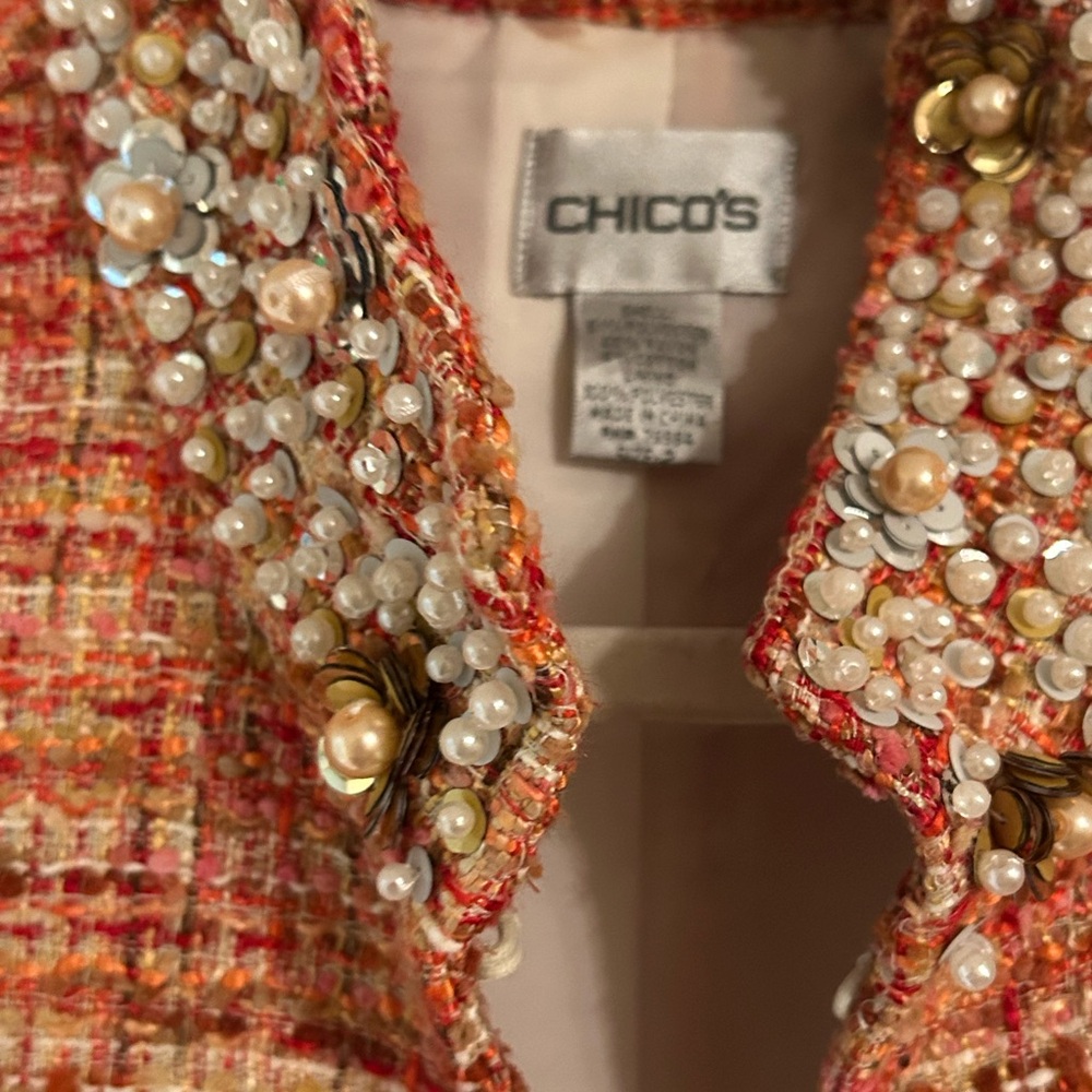 Chico's Multicolor Beaded Jacket - image 2